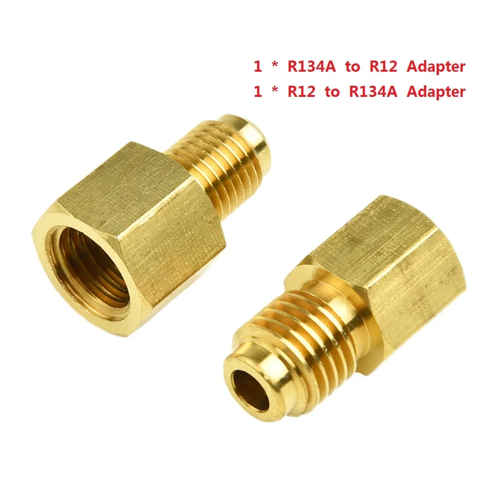 100% новый 2 шт. простой в установке комплект адаптеров R12 к R134a 1/4 женский раструб 1/2