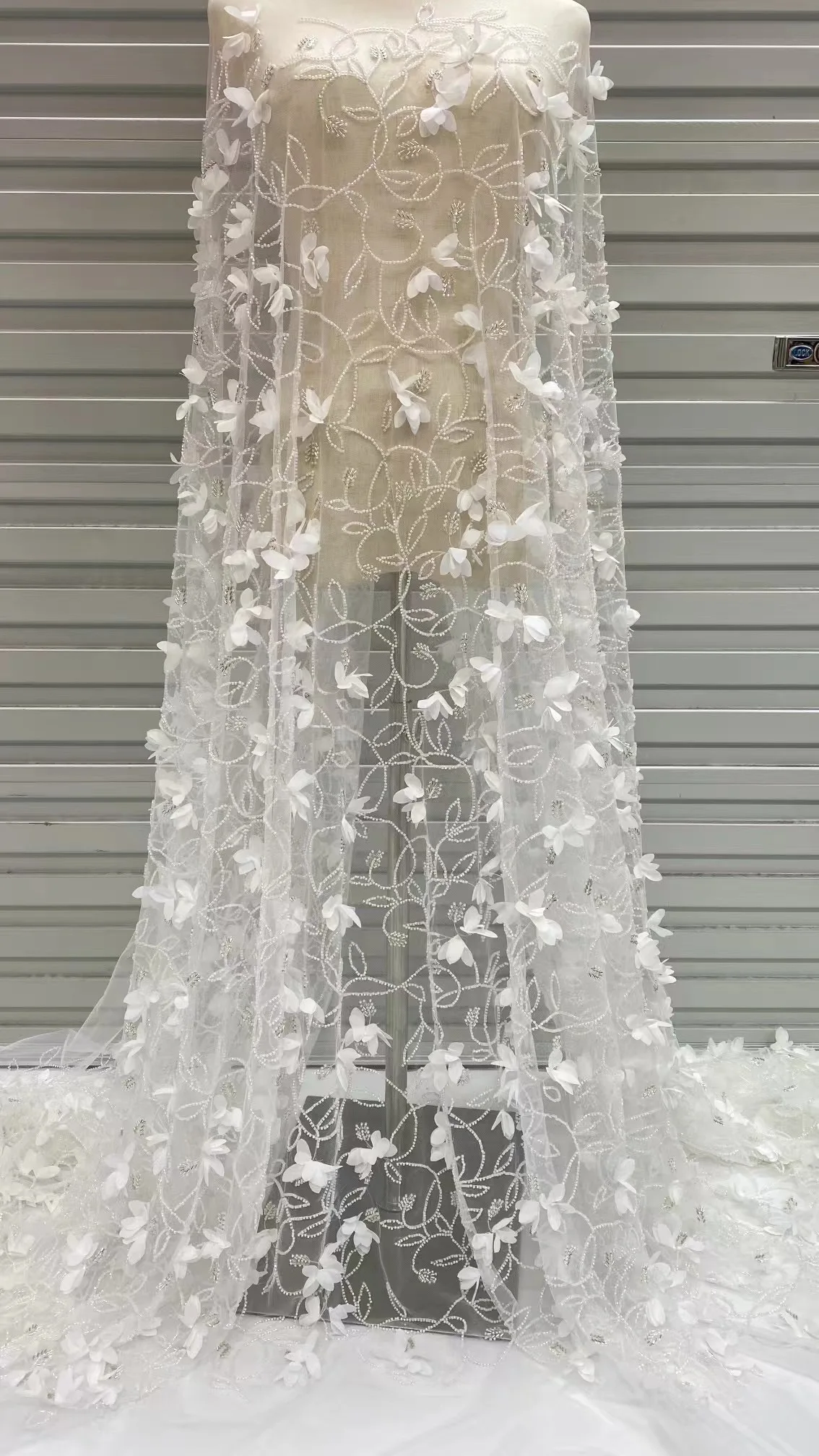 Новейшая африканская 3D цветочная кружевная ткань с вышивкой жениха высокое