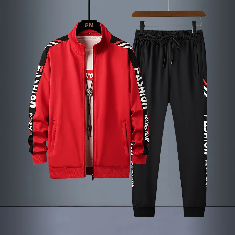 

Мужской костюм на весну и осень, повседневный спортивный мужской костюм