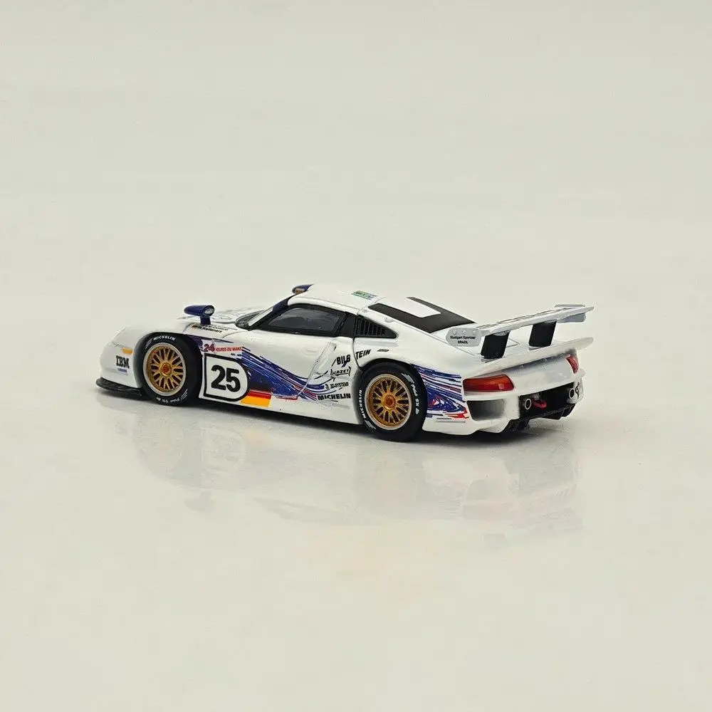 Фото TSD 1:64 911 GT1 24h LeMans 1997 с открывающимся капотом, литая металлическая модель автомобиля, лимитированная коллекция, подарок для хобби-коллекционеров №3