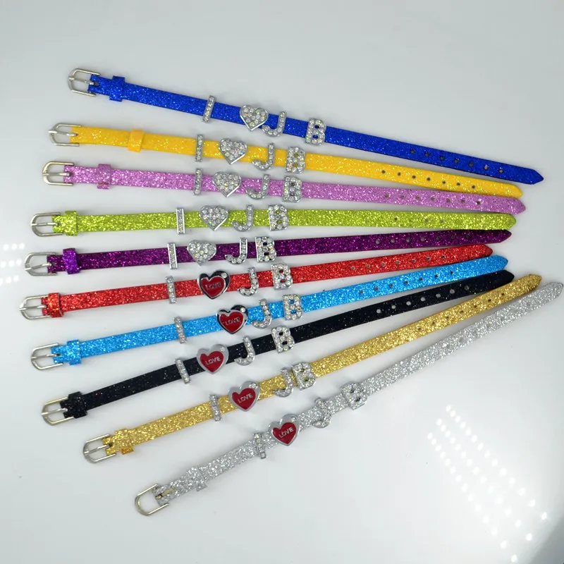 

Я люблю JB Джастина Бибера белиря супер звезда блестящий кожаный браслет слайдер звёзды DIY Браслеты