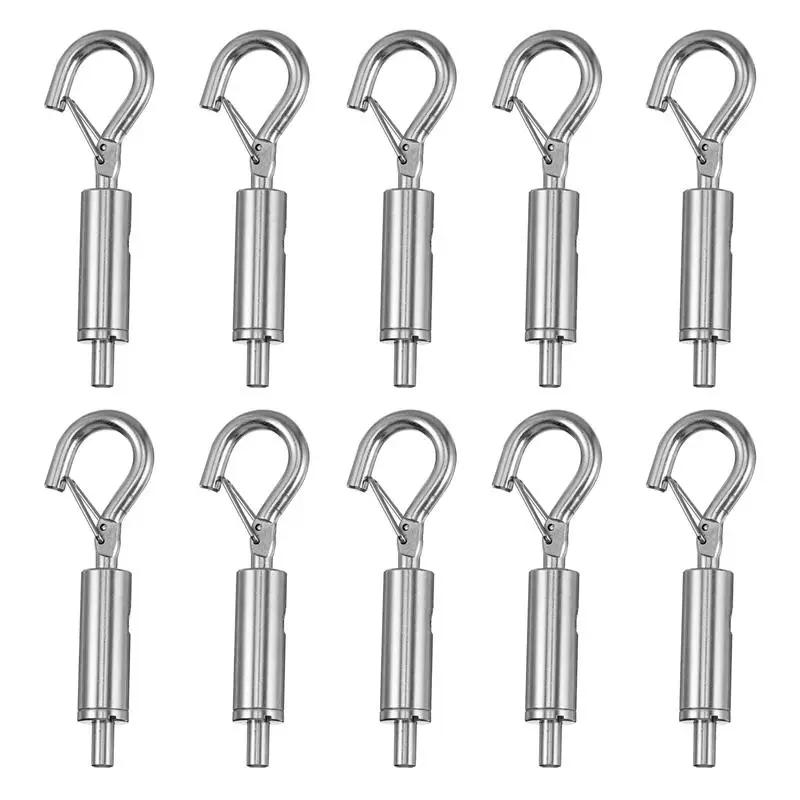 

10pcs Stainless Steel Cable Guide Question Mark Hook Durable Adjusting Cable Guide Hooks Cable Spring Clasps Cable Spring Buckle