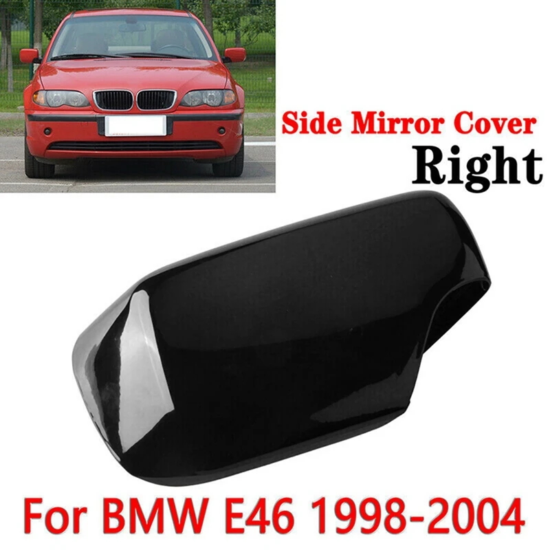 

Глянцевая черная крышка для бокового зеркала заднего вида для BMW E46 3 серии 1998-2005 51168238376