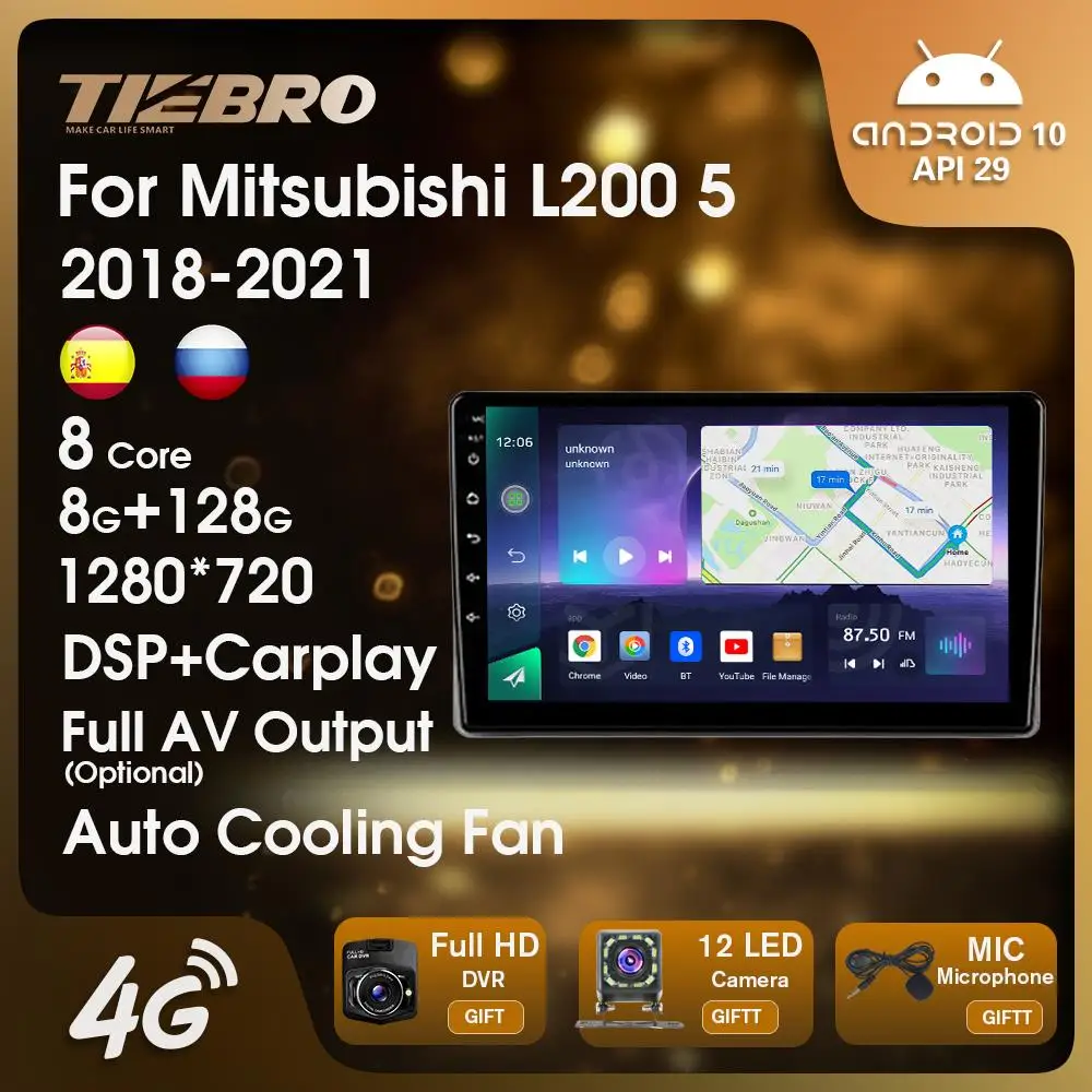 

Автомагнитола 2Din на Android для Mitsubishi L200 5 2018-2021, мультимедийный видеоплеер с навигацией, GPS, Wi-Fi, аудиоприемник без DVD