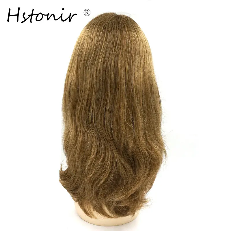 

Hstonir European Remy Hair Stock Jewish Wig Highlight Quality Kosher Wigs For Jew White Women Fast Shipping J002