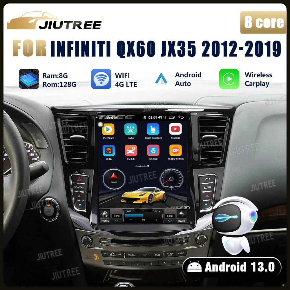 Автомобильный радиоприемник для Infiniti QX60 JX35 2012-2019 12 1-дюймовый GPS-навигатор Tesla с