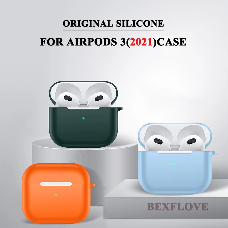Оригинальный силиконовый чехол для наушников Airpods 3 2021 телефона Apple Air Pods AirPods3