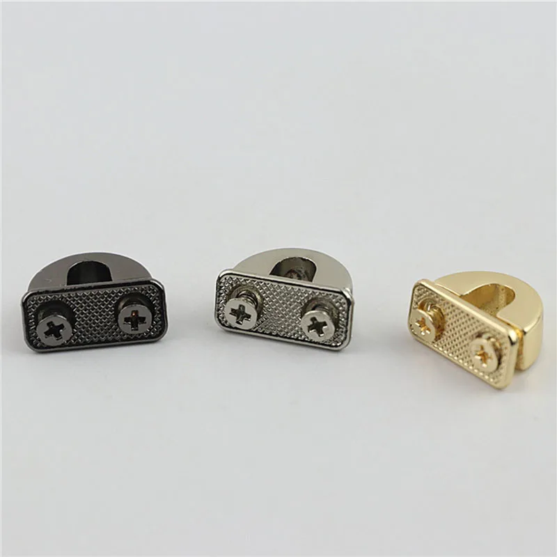 20pc 18x6 mm Metal D Ring Bag Side Clip Buckles Screw Handbag Chain Hang Buckle DIY Hardware Parts Strap Clasp Accessories