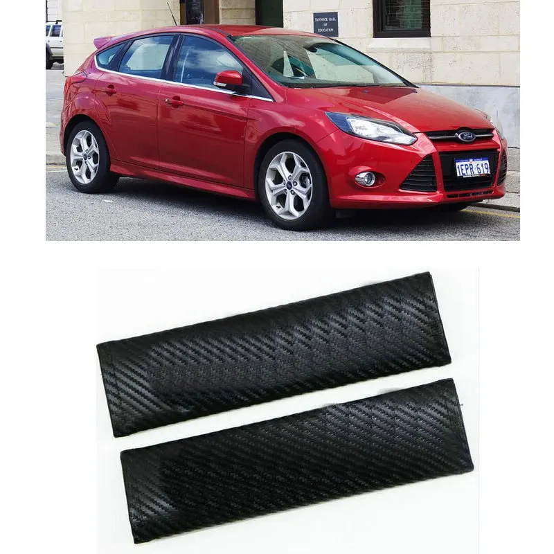 

Carbon Fiber CF style Safety Seat Belt Cover For ford focus 2 mustang kuga fusion s max focus 3