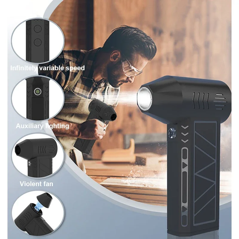 Violent Blower Mini Turbo Jet Fan Ręczny silnik bezszczotkowy 130 000 obr./min Prędkość wiatru 52 m/s Przemysłowy wentylator kanałowy Dmuchawa