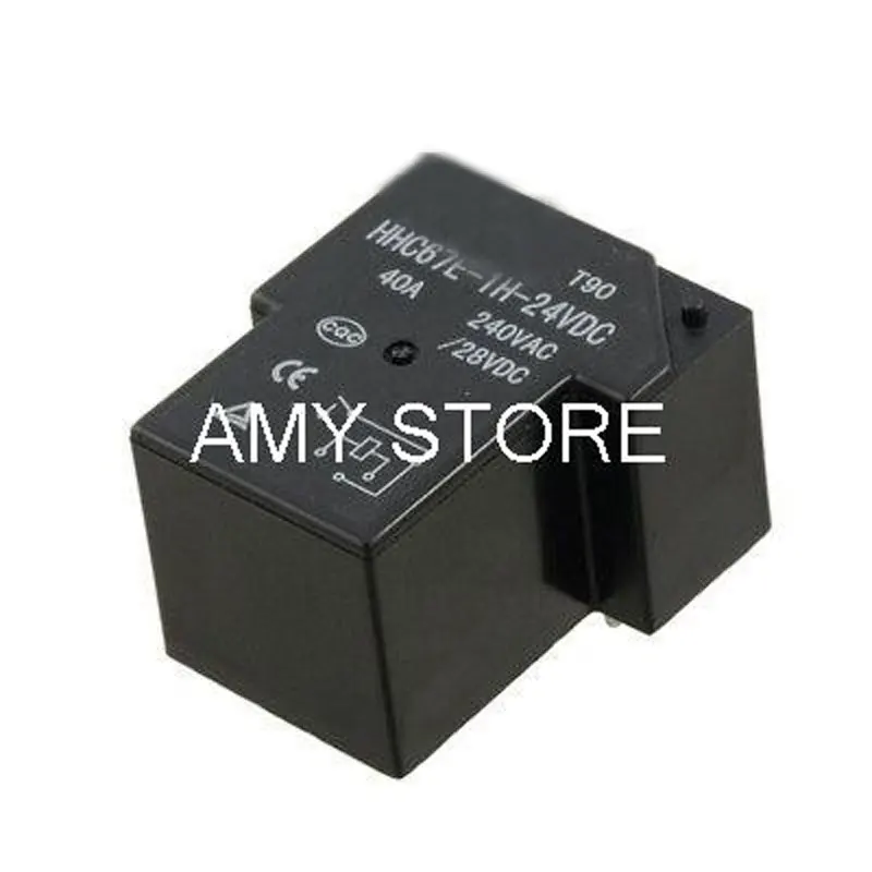 

DC 24V Coil SPST 4 Pin 40A Mini Power Relays PCB Type HHC67E-1H(T90)