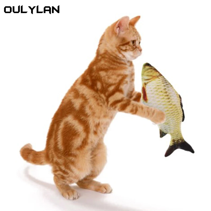 

Мягкая Плюшевая 3D имитация кота, игрушка, рыба, кошачья мята, в форме рыбы, против укусов, жевательная Интерактивная тренировочная игрушка, товары для домашних животных
