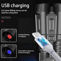 mini strong bright led flashlight usb rechargeable battery power bank function torch lantern for outdoor camping fishing hi y3l3