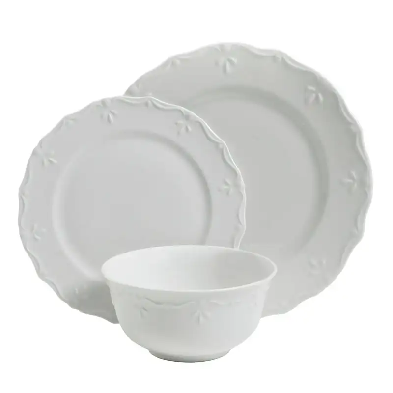 

Scalloped Edge 12-Piece Dinnerware Set
