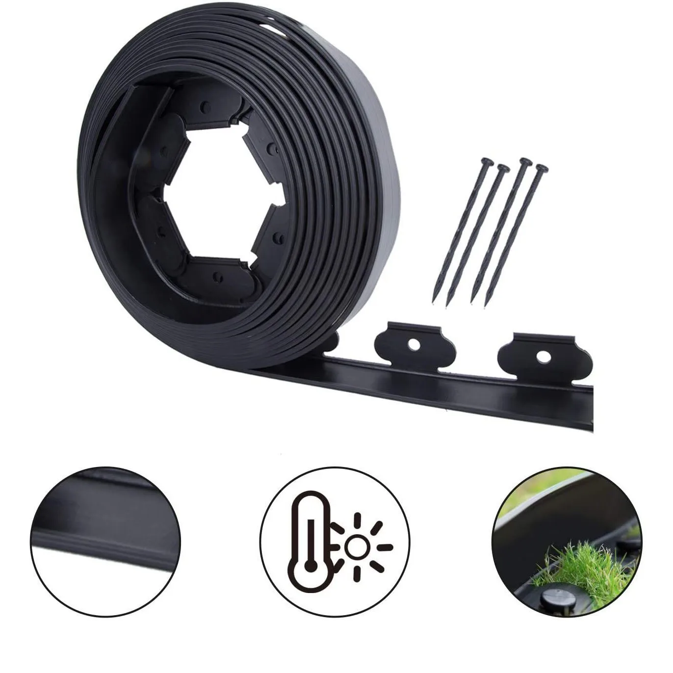 

Gardening Flowers Plants Greening Isolation Belt Grass Stone Separation Baffle Arbitrarily Curved Garden Widening Edge Fence