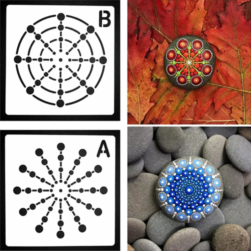 

Mandala Mind Stencil Decoration DIY Wall Layering Painting Template Printing Inkjet Scrapbooking Coloring Embossing Reusable