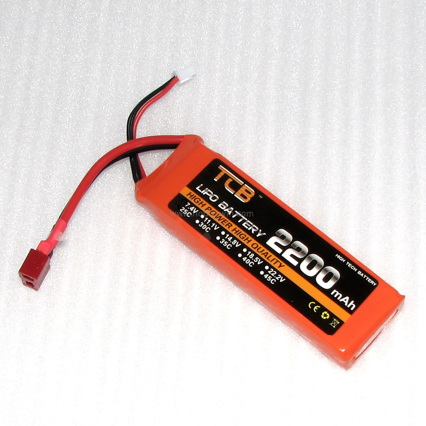 

7.4V/2S 2200mAh 25C LiPo Battery T plug burst 40C RC model Lipoly power pack
