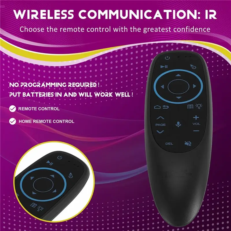 ABKQ-G10S Pro BT Airmouse с подсветкой, голосовым управлением, беспроводной пульт ДУ для Google Player, ИК-обучение, гироскоп G10 для Android TV Box (art.: 3920db8d56eed) - 3920db8d56eed