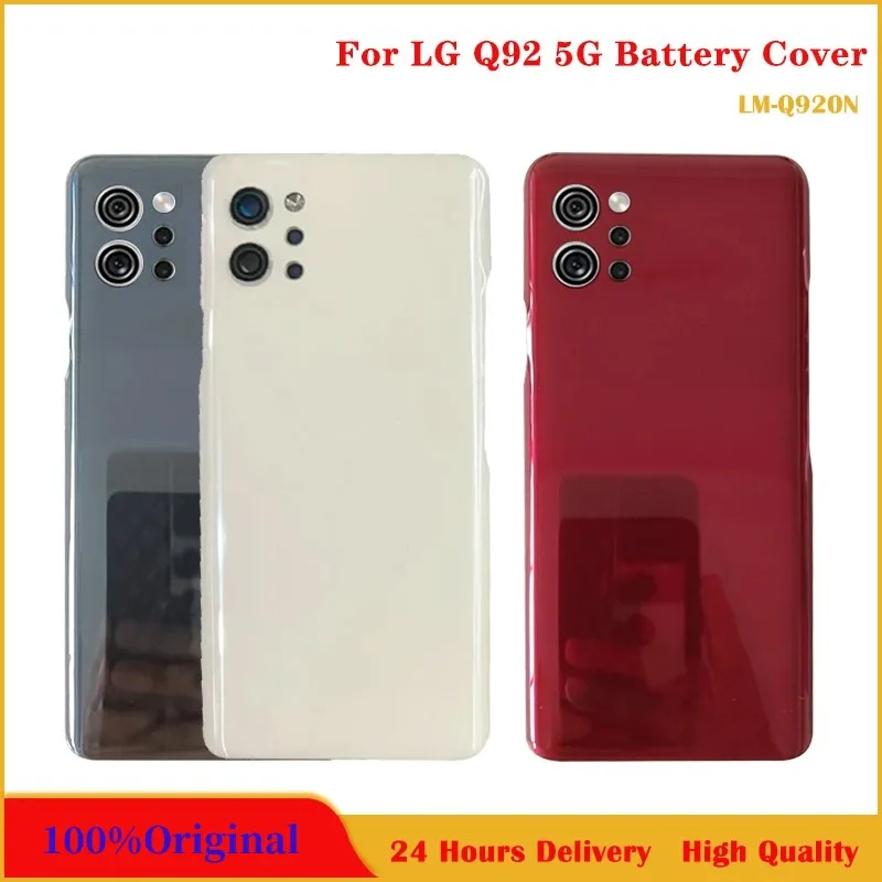 

Original For LG Q92 5G Battery Cover Back Rear Door Housing Case Repair parts For LG Q92 5G back cover With Camera Frame Lens