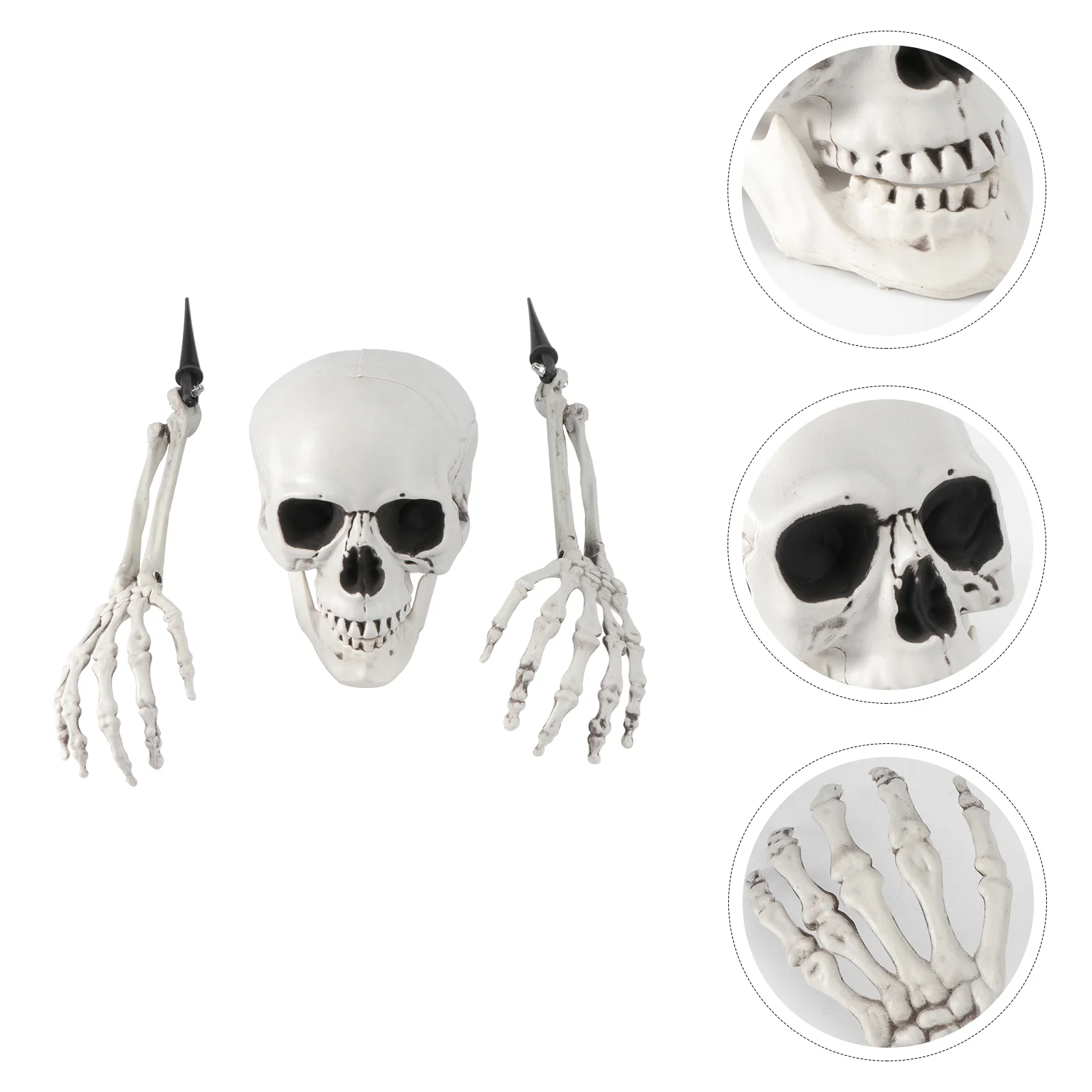 

Halloween Insertable Fake Bone Hands Plastic Decorations Outdoor Scary