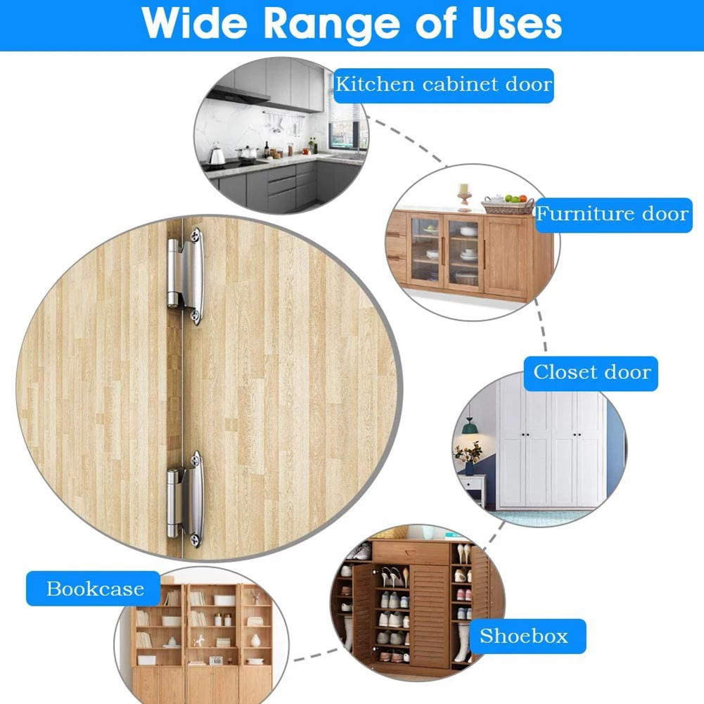 

Cabinet Hinge Door Hinges Kitchen Cupboard Heavy Duty Indoor/outdoor Overlay Parts Replacement Flush Furniture