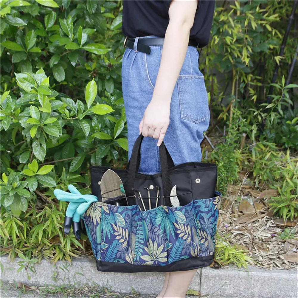 

NEW 8 Pockets Gardening Storage Tote Bag Garden Tool Bag Oxford Hand Tool Outdoor Gardening Storage Tote Organizer for Indoor