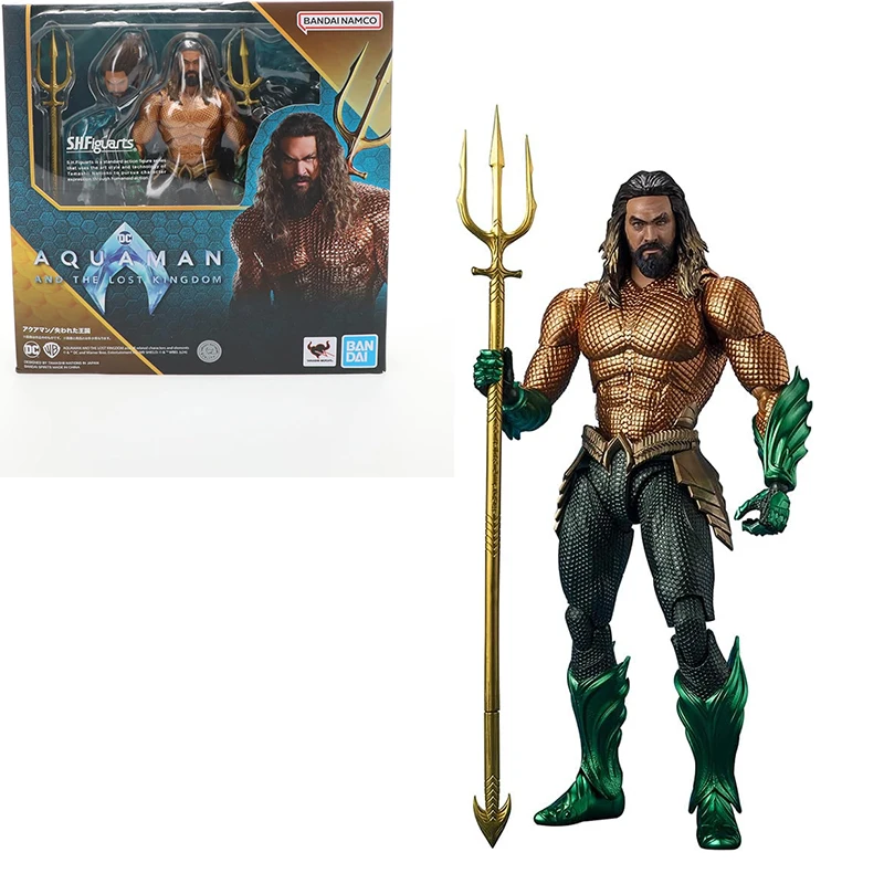 Bandai Подлинная S.H. Фигатс DC Лига Справедливости Aquaman и The Lost Kingdom 2 Рождественский