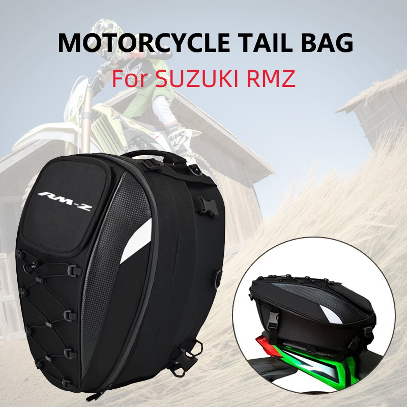 

Motorcycle Tail Bag For SUZUKI RMZ250 RMZ450 DRZ400SM RMZ 250 450 DRZ 400 2004-2008 2010-2016 Waterproof Large Capacity