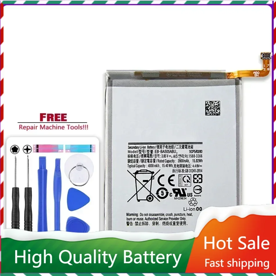 EB-BA505ABU Аккумулятор 4000 мАч для SAMSUNG Galaxy A50 A505F SM-A505F A505FN/DS/GN A505W A30s A30 Портативные