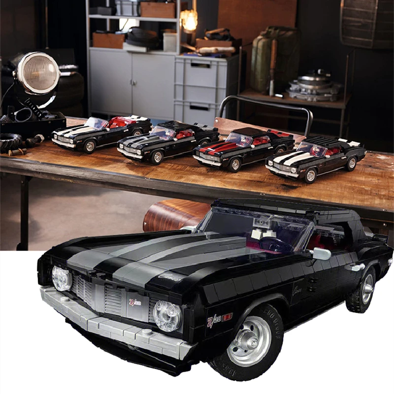 

Новый технический Набор для Chevrolet Camaro Z28, 10304, гоночный автомобиль, строительные блоки, кирпичи, игрушки для мальчиков, рождественский подаро...