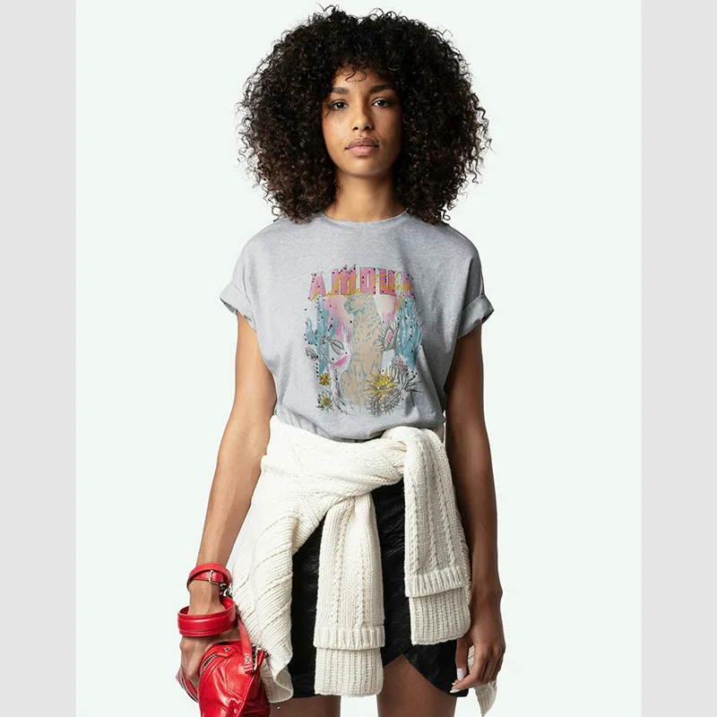 25. Весенняя новая французская ниша ZV с леопардовым принтом и белыми чернилами