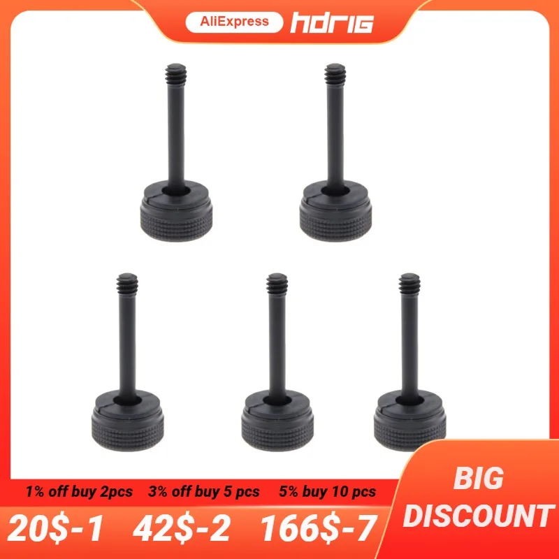 

HDRIG 5Pcs Thumb Screw 1/4"-20 Thread 38cm Length with Plastic Nut for DJI OSM Extended Arm