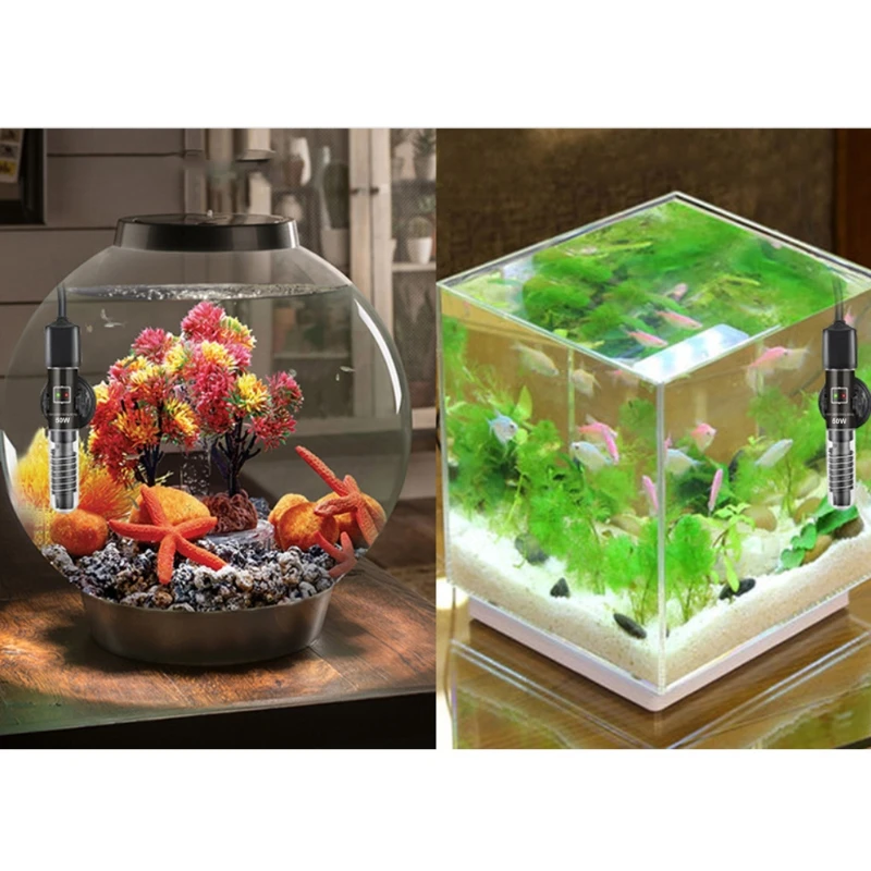 

25 Вт 50 Вт нагреватель для аквариума нагреватель постоянной температуры для аквариума черепаха погружной термометр кварцевая трубка