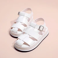 Gladiator Platform Sandals for Women 2022 Summer Fashion Chunky Platform Black White Sandal Closed Toe Ladies Shoes Sandalias
