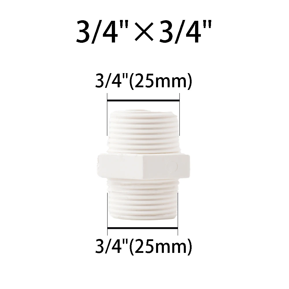 

Пластиковый соединитель для садового водопровода GI Yuling 1/2"-1", белый