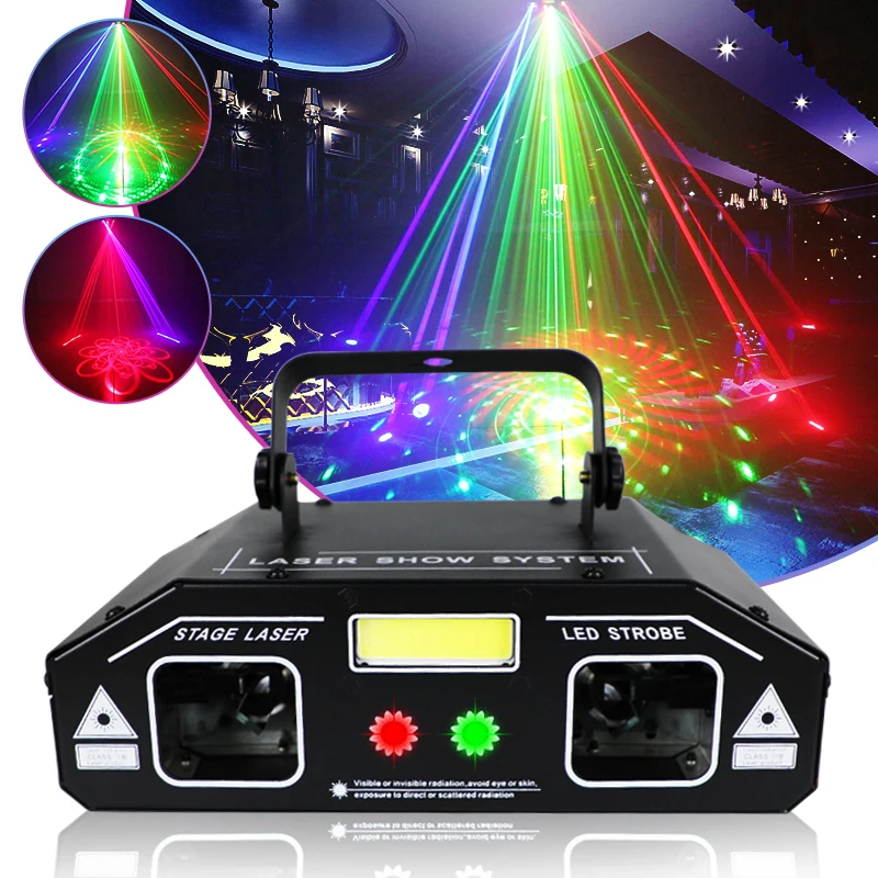 

Лазерный RGB проектор YSH 3NI1 DMX512 со звуковой активацией