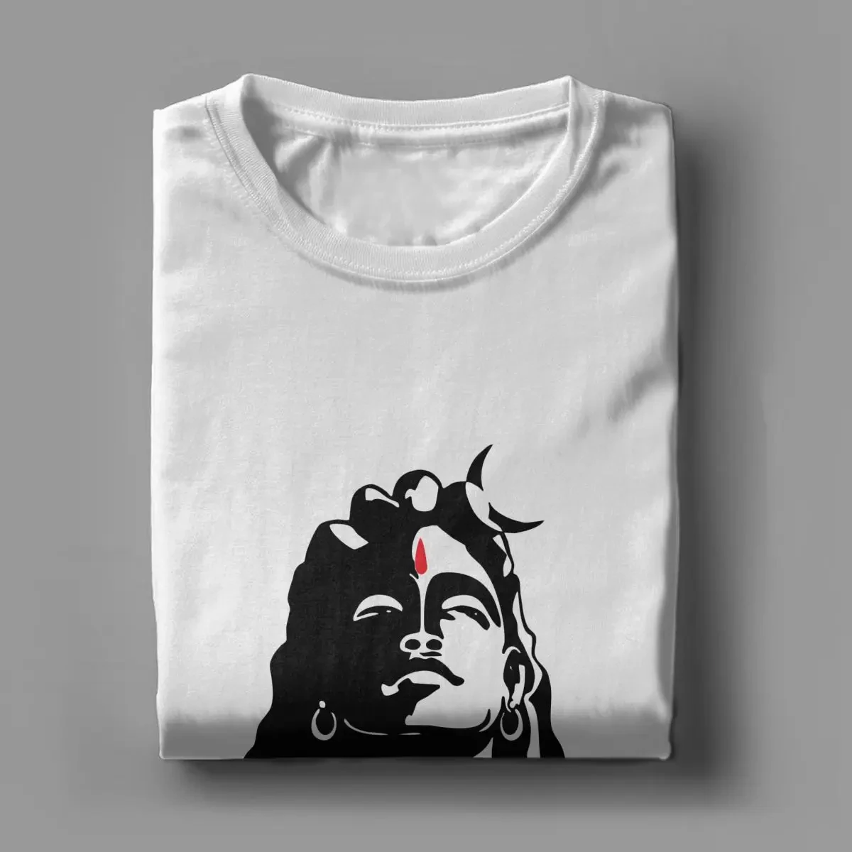 Adhi Yogi Shiva Mahadev Aum Мужская Хлопковая Футболка С Круглым Вырезом Ganesha God India Lingam