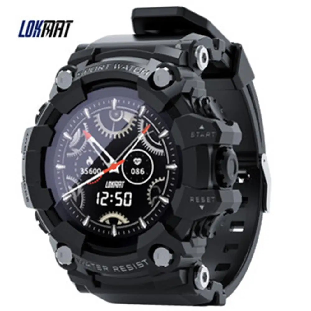 

LOKMAT ATTACK 2 Smart Watch 1.28 Inch IPS Full Touch Screen Heart Rate Monitor Men Sport Fitness Tracker 600mAh For Android IOS