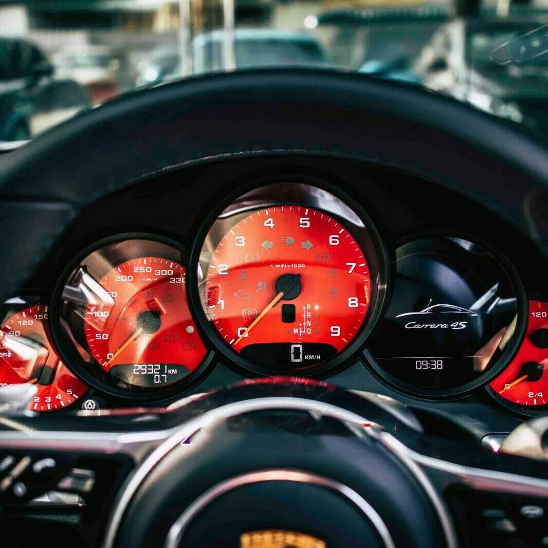 

Манометр, лицевой циферблат для Porsche 971 Cayenne Macan 718, параметра 911 Carrera 991, верхний слой для панели