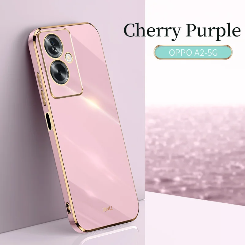 

for Oppo A2 A 2 Phone Case Luxury 6D Plating Shockproof Soft Silicone Cute Full Lens Ultra-thin Phone Cover OppoA2 PJB110