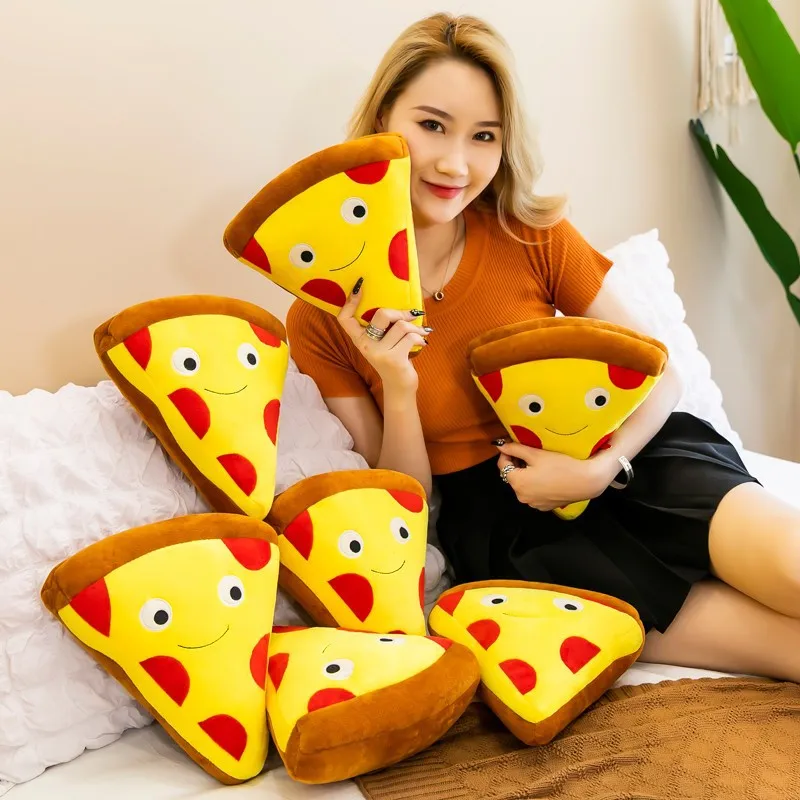 30-50cm Cute Simulation Food Cartoon Pizza Room Decoration Cushion Kawaii's Children's Gift Sleeping Plush Throw Pillow Toys