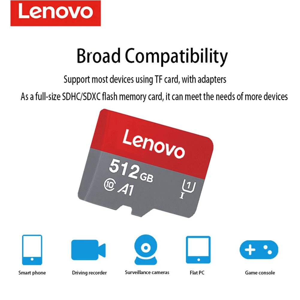 Оригинальная карта памяти Lenovo Ultra 1 ТБ 128 ГБ 32 64 256 16 SD/TF флэш-карта Mini SD TF-карта для