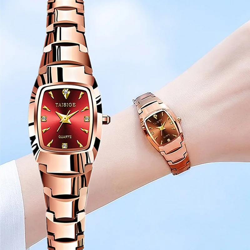 

Недорогие часы Tai shi jie, женские часы с контрастным дизайном, маленькие, чистые и свежие и удобные, квадратные, модные женские кварцевые часы