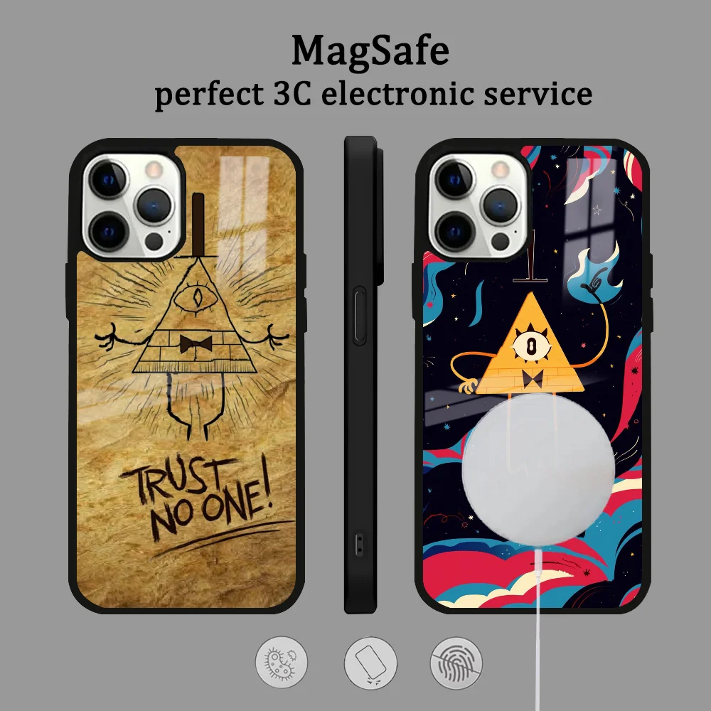 Анимационный чехол для телефона G-Gravity Falls IPhone 16 15 14 13 12 11 Pro Max Plus Mini Magsafe Mirror
