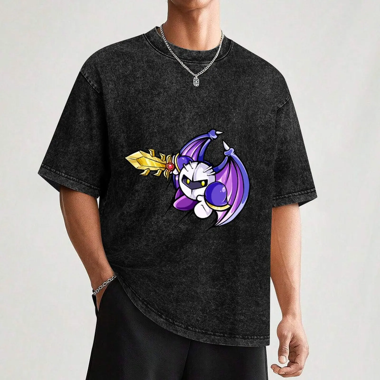 Metaknight Мужская винтажная футболка из хлопка