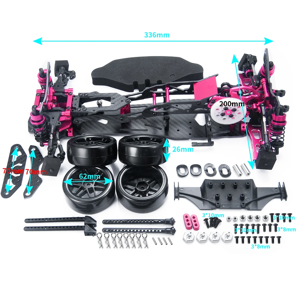 Фото AXSPEED MR комплект рамы шасси 205/257 мм Колесная база для Sakura D5 MR 1/10 RC Дрифт машина обновленные аксессуары №5