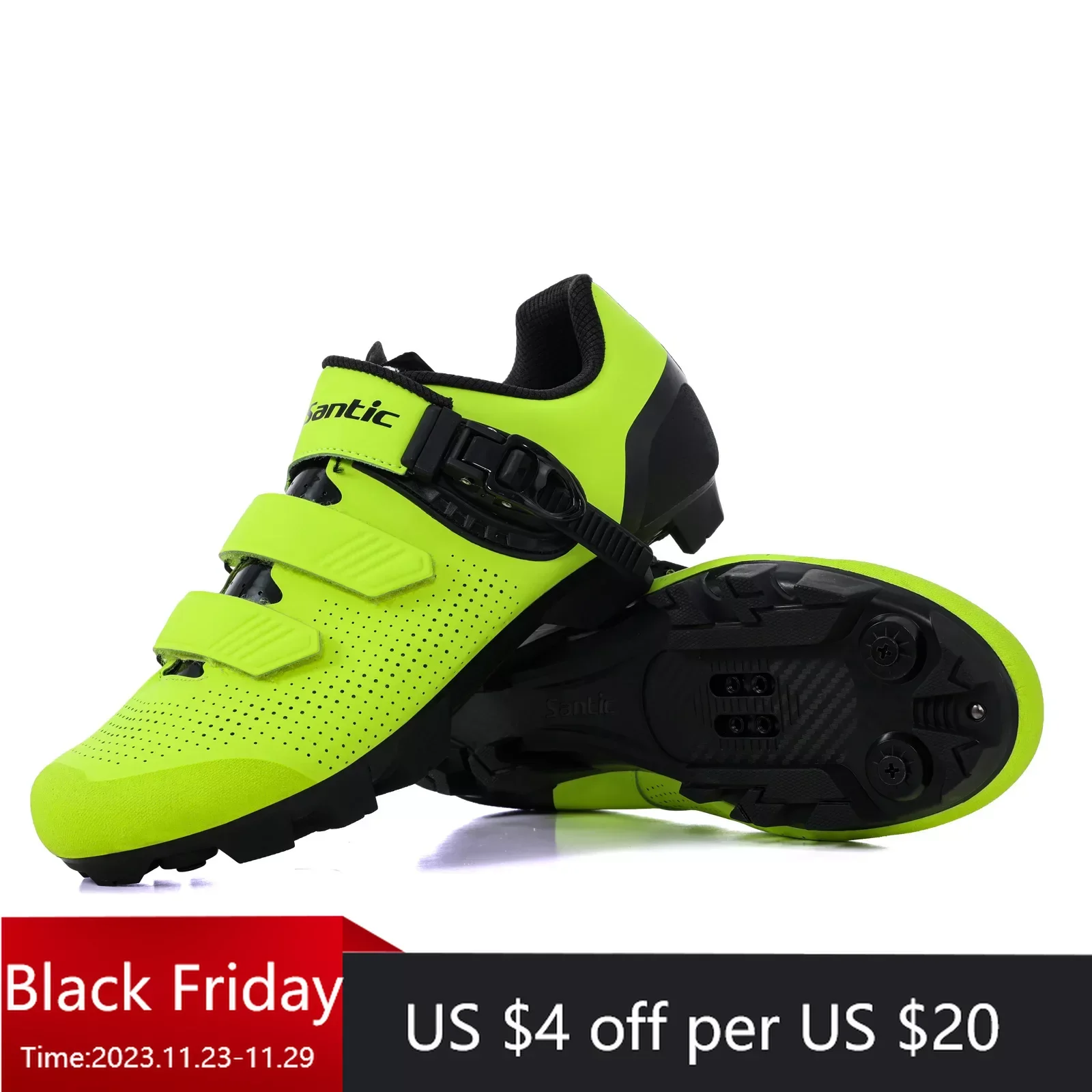 

Santic Cycling Mountain Lock Shoes Men's SPD Mountain Bike Locking MTB Bike Accessories Breathable Self-locking Shoes Unisex