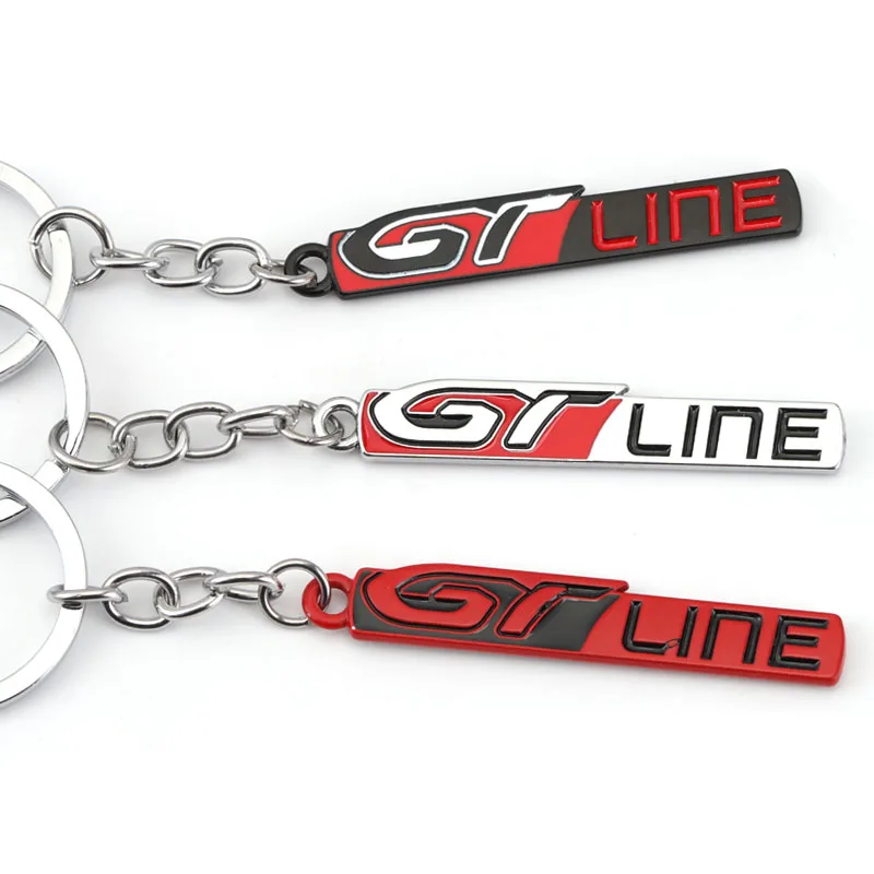 

3D Car Sticker GT LINE Metal Emblem Badge Decals For Peugeot GT 206 307 308 3008 207 208 508 2008 5008 107 205 4008 Keychain