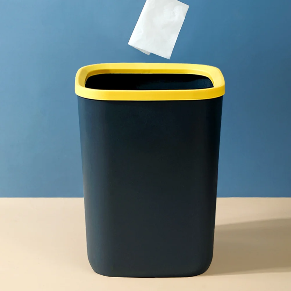 

Garbage Can Bathroom Trash Outdoor Waste Basket Nordic Bucket Dorm Plastic Large Bin Office Wastebasket