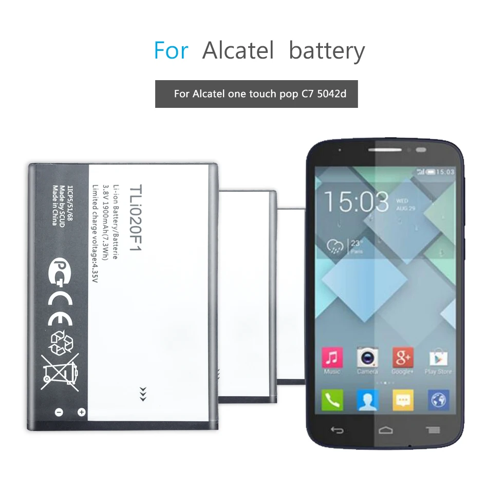 

New 2050mAh TLi020F1 Battery For Alcatel U5 5044D 5044Y 5044I 5044T 5047D 5047Y 4047D Mobile Phone Batteries